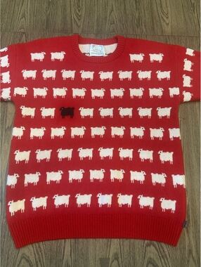 Warm & Wonderful & Rowing Blazers Red Black Sheep Sweater XXL Princess Diana